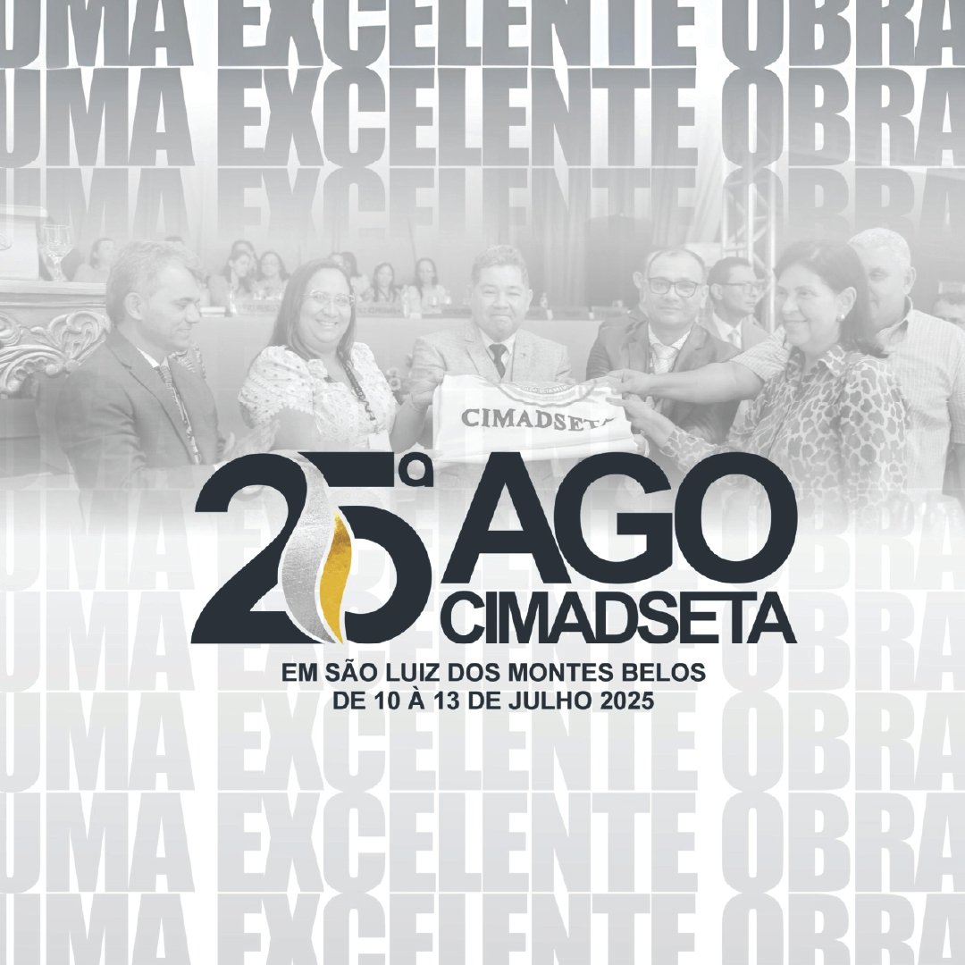 Inscrição 25ª AGO CIMADSETA (Presencial)